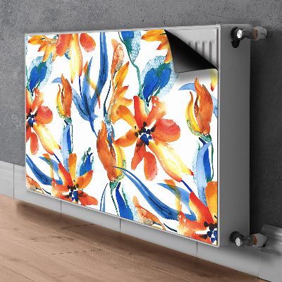 Decorative radiator cover Sunny flowers