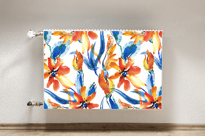 Decorative radiator cover Sunny flowers