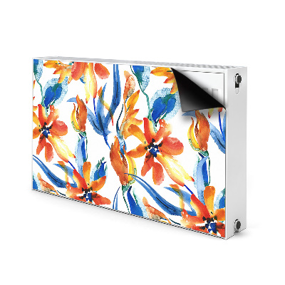 Decorative radiator cover Sunny flowers