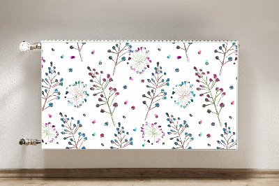 Printed radiator mat Floral motif