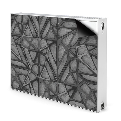 Magnetic radiator mat Mesh pattern on concrete