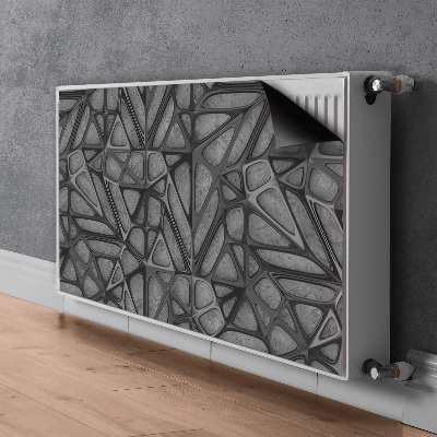 Magnetic radiator mat Mesh pattern on concrete