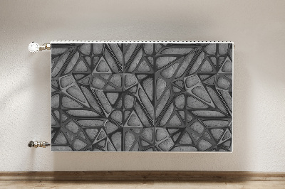 Magnetic radiator mat Mesh pattern on concrete