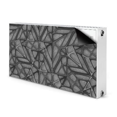 Magnetic radiator mat Mesh pattern on concrete