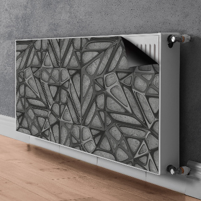 Magnetic radiator mat Mesh pattern on concrete