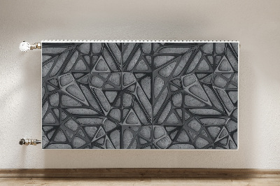 Magnetic radiator mat Mesh pattern on concrete