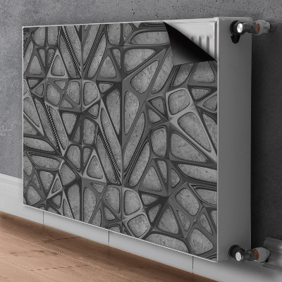 Magnetic radiator mat Mesh pattern on concrete