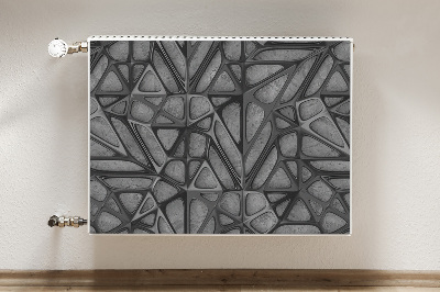 Magnetic radiator mat Mesh pattern on concrete