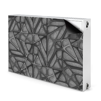 Magnetic radiator mat Mesh pattern on concrete