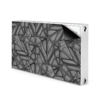 Magnetic radiator mat Mesh pattern on concrete