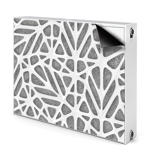 Radiator cover White mesh on concrete