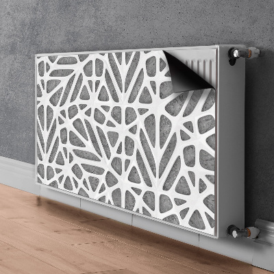 Radiator cover White mesh on concrete