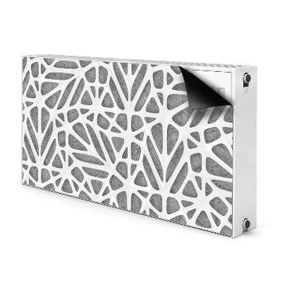 Radiator cover White mesh on concrete