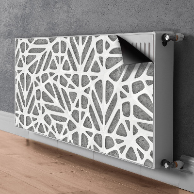 Radiator cover White mesh on concrete