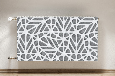 Radiator cover White mesh on concrete