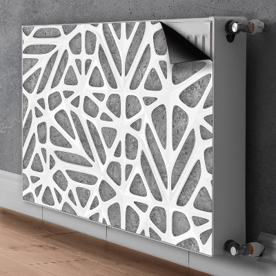 Radiator cover White mesh on concrete