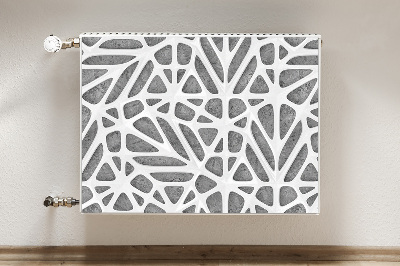 Radiator cover White mesh on concrete