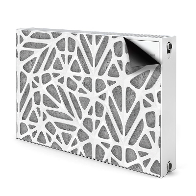 Radiator cover White mesh on concrete