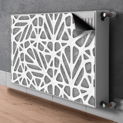 Radiator cover White mesh on concrete