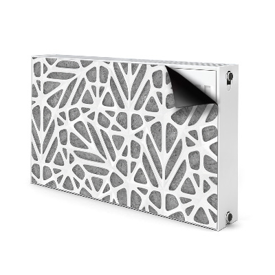 Radiator cover White mesh on concrete