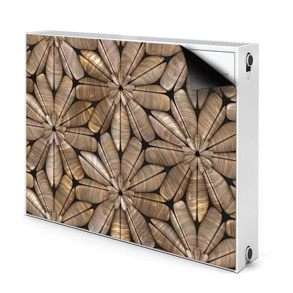 Printed radiator mat Floral wood pattern