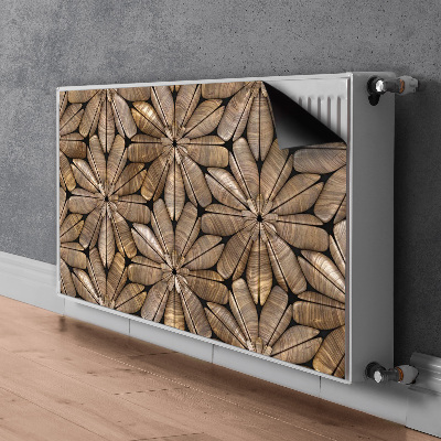 Printed radiator mat Floral wood pattern