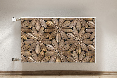 Printed radiator mat Floral wood pattern