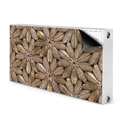 Printed radiator mat Floral wood pattern