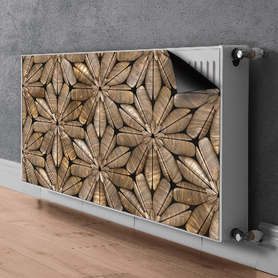 Printed radiator mat Floral wood pattern