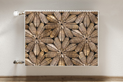 Printed radiator mat Floral wood pattern