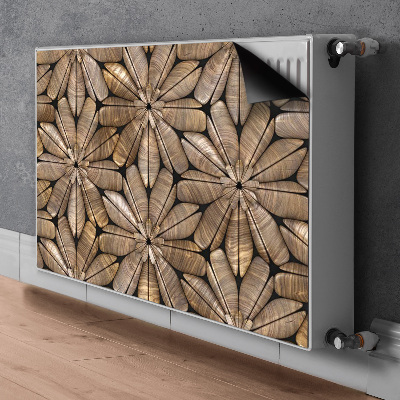 Printed radiator mat Floral wood pattern