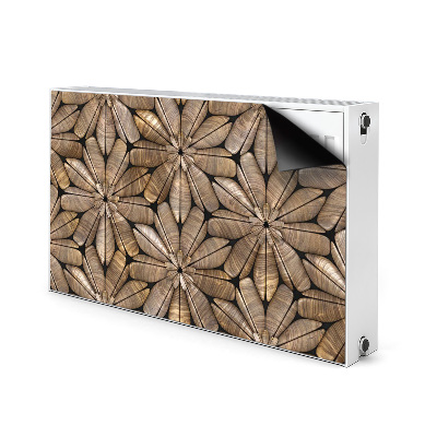 Printed radiator mat Floral wood pattern