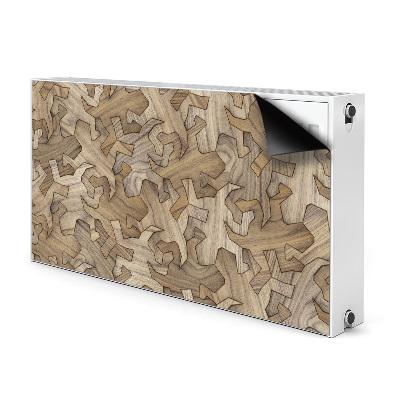 Magnetic radiator mat Pattern gecko in wood