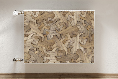 Magnetic radiator mat Pattern gecko in wood