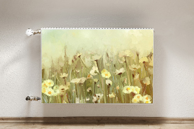 Decorative radiator mat Field flowers