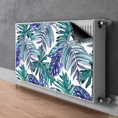 Magnetic radiator cover Tropical leaves