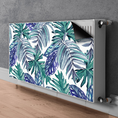 Magnetic radiator cover Tropical leaves