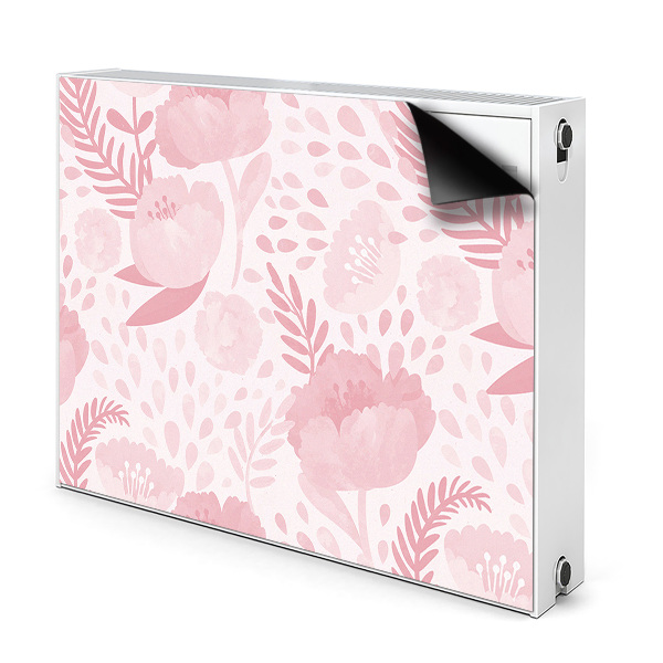 Magnetic radiator mat Pink poppies