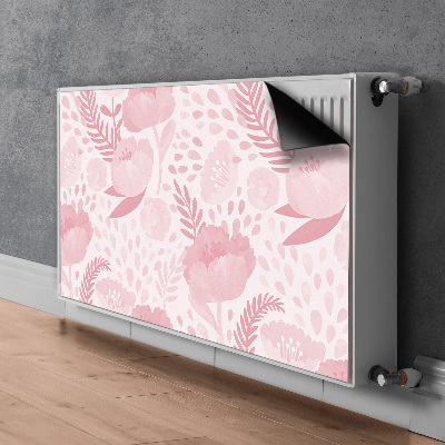 Magnetic radiator mat Pink poppies