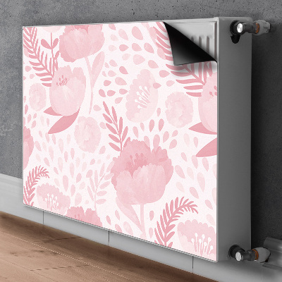 Magnetic radiator mat Pink poppies