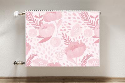 Magnetic radiator mat Pink poppies