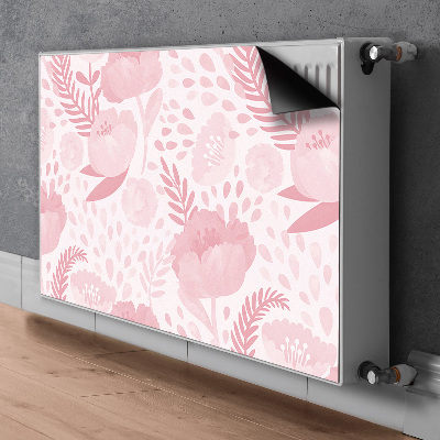 Magnetic radiator mat Pink poppies