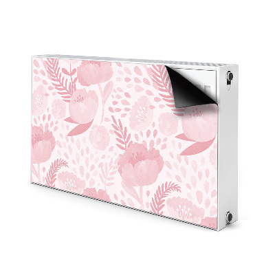 Magnetic radiator mat Pink poppies