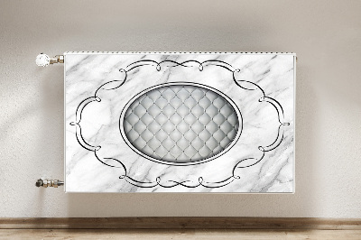 Decorative radiator mat Quilted pattern on marble