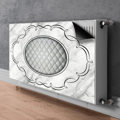 Decorative radiator mat Quilted pattern on marble