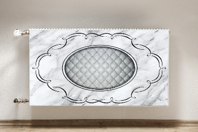 Decorative radiator mat Quilted pattern on marble