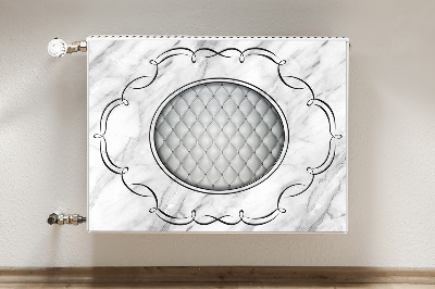 Decorative radiator mat Quilted pattern on marble