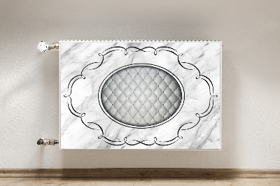 Decorative radiator mat Quilted pattern on marble