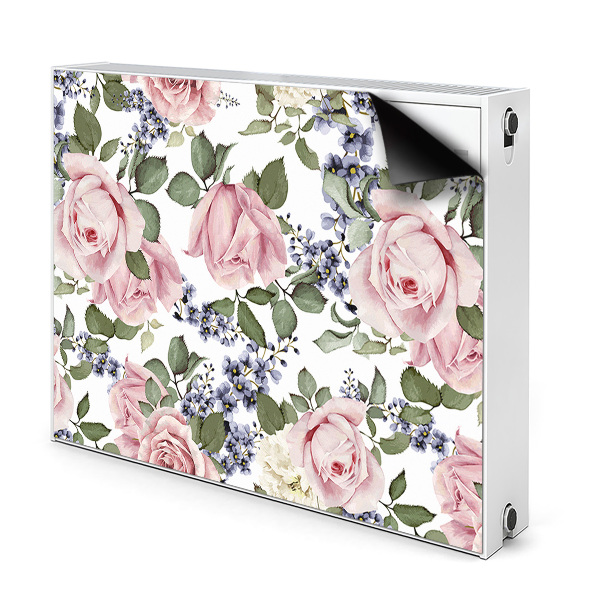 Magnetic radiator mat Watercolor roses