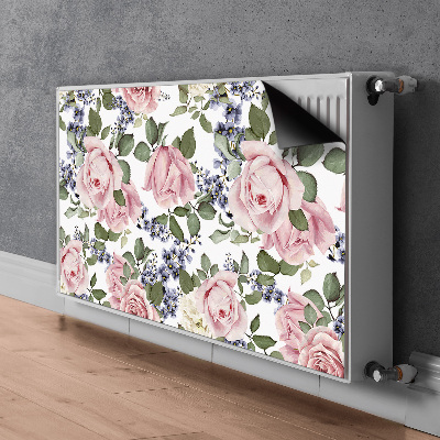 Magnetic radiator mat Watercolor roses